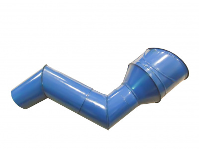 Воронка приемная с коленом с полимерным покрытием