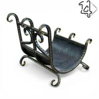 Дровница "Везувий" в комплекте с кочергой, совком и щеткой