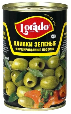 Оливки зеленые фаршированные лососем «Лорадо», 120 г