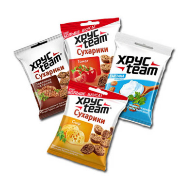 Сухарики Хрусteam в ассортименте,  100 гр