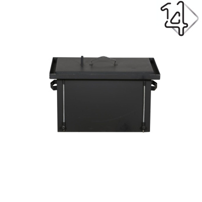 Коптильня стальная 330х500х300 мм на опорах