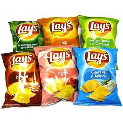Чипсы Lays в ассортименте, 70гр