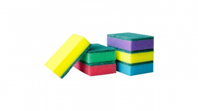 Губки для мытья посуды 6 шт (упаковка)